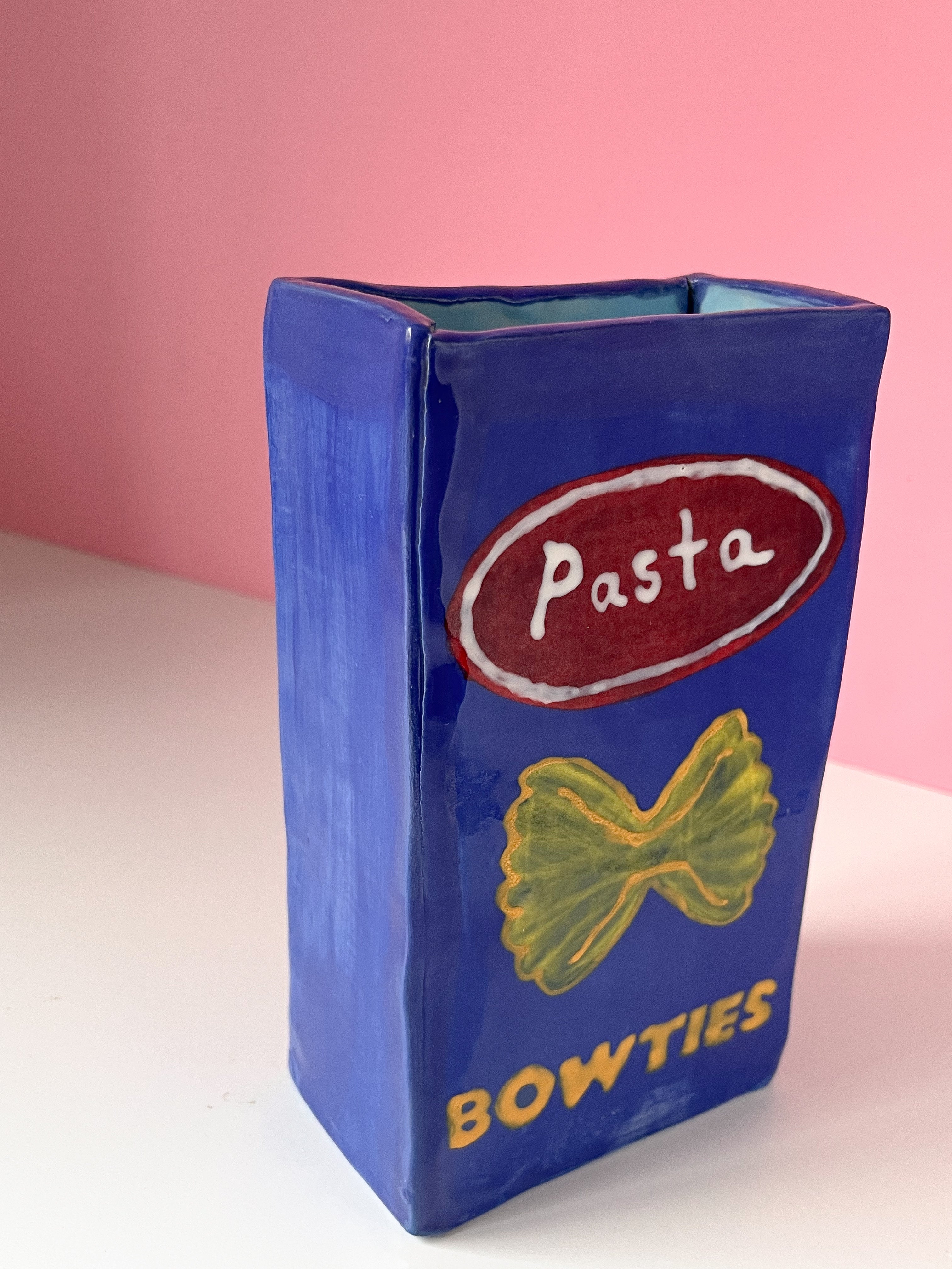 Cracked Pasta Box Ceramic Vase