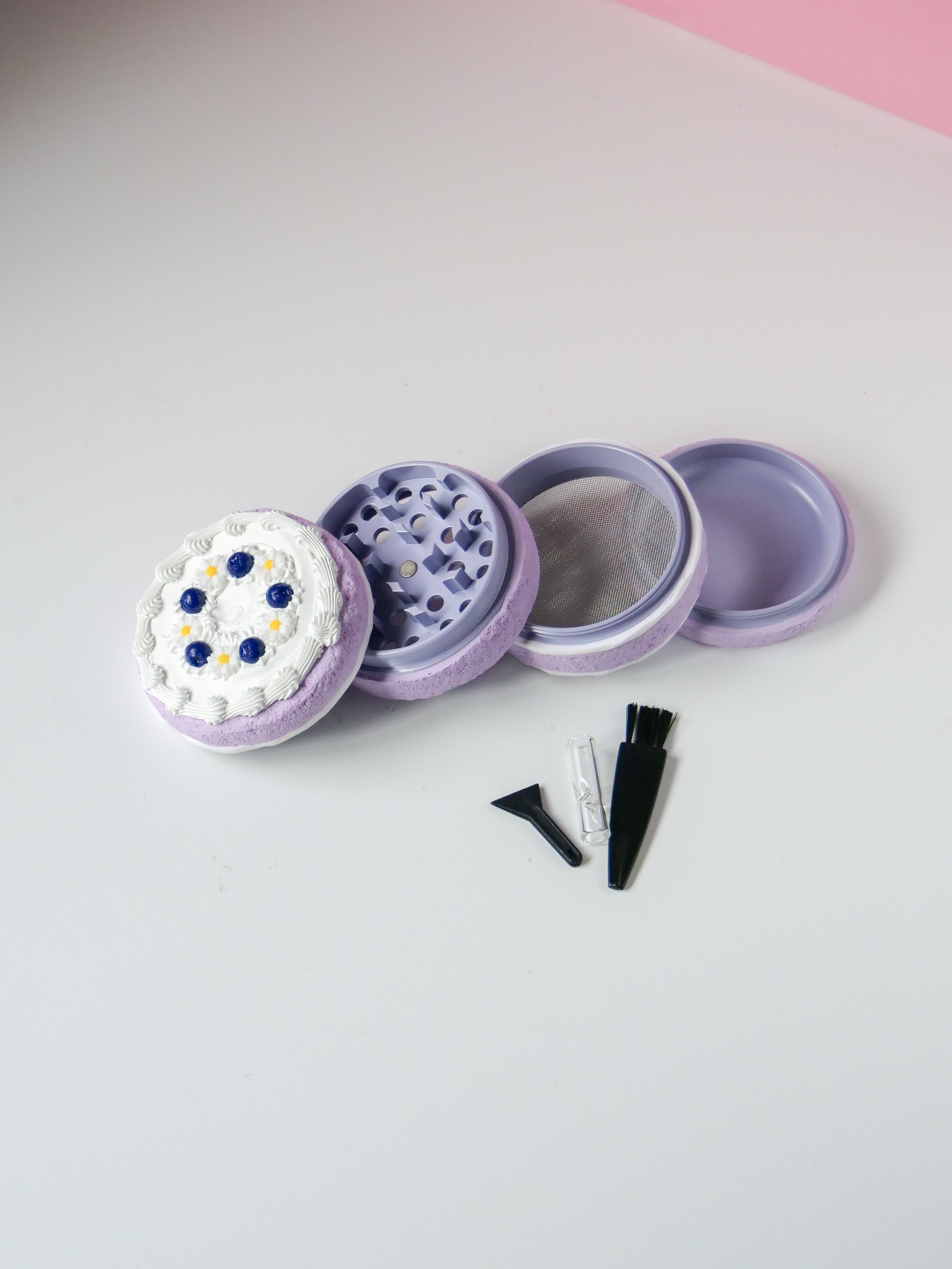Lavender Blueberry Cake Grinder (2.5”)