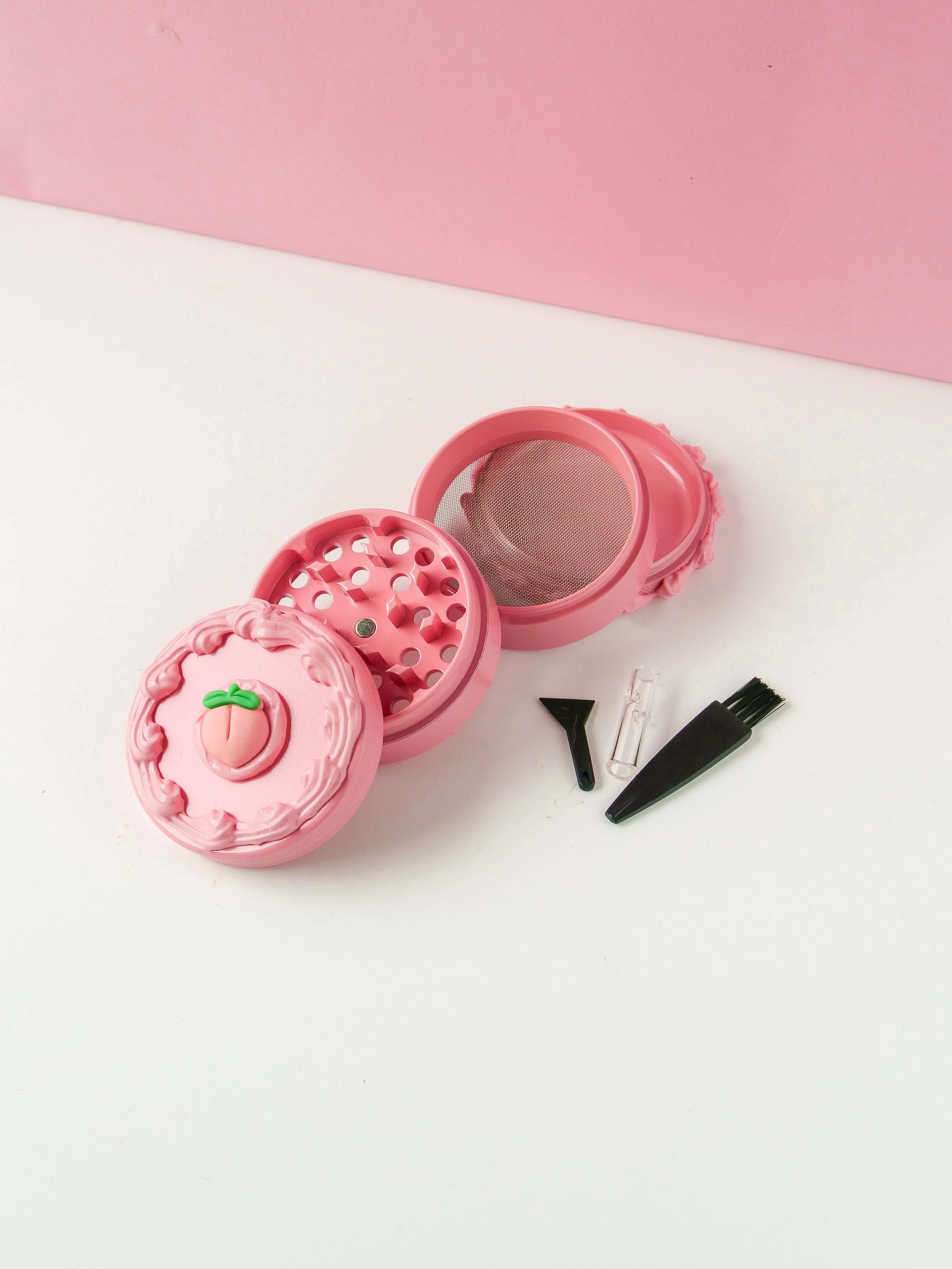 Pink Peach Cake Grinder (4 layer)