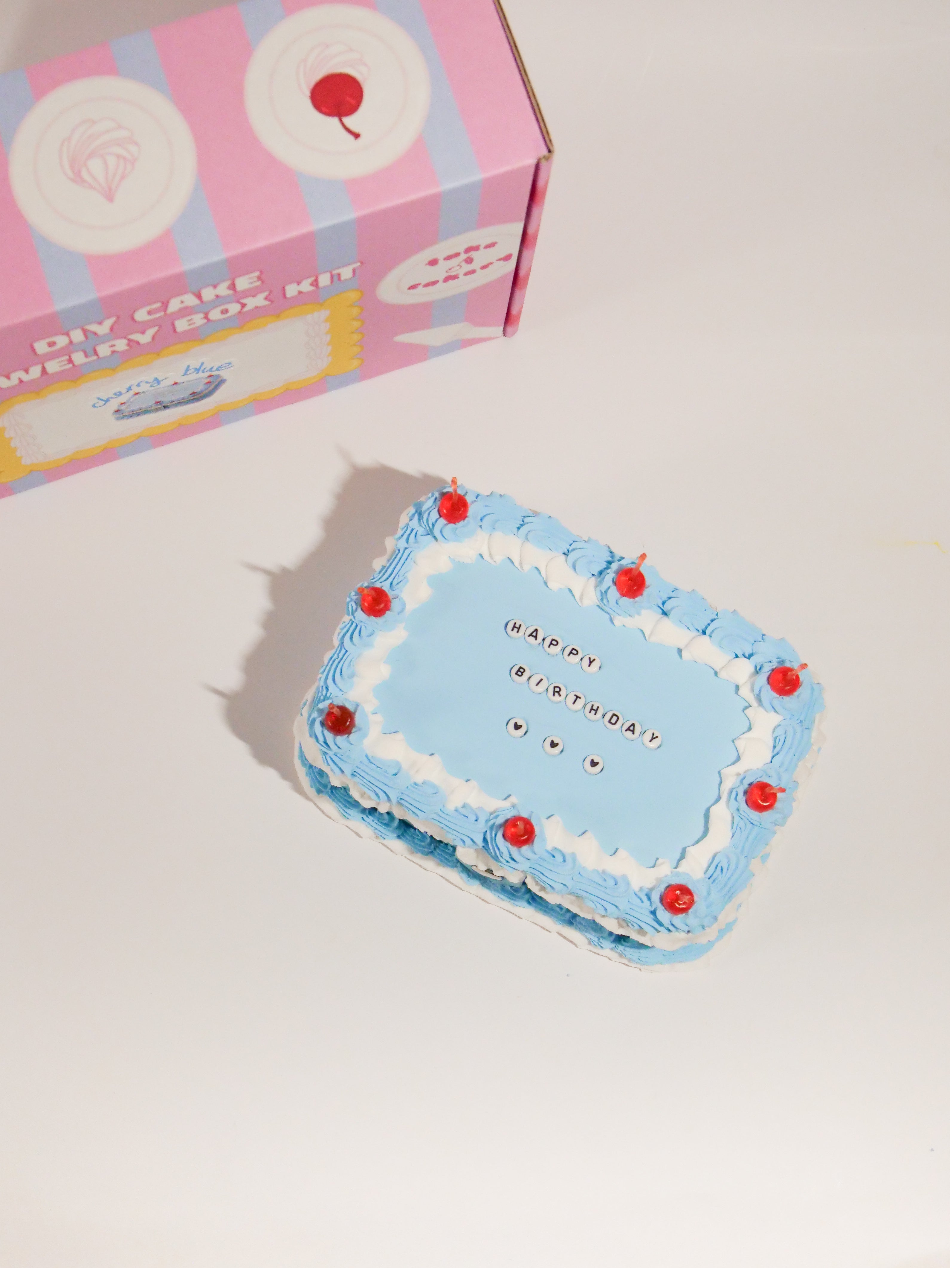 DIY Cake Jewelry Box Kit (blue)