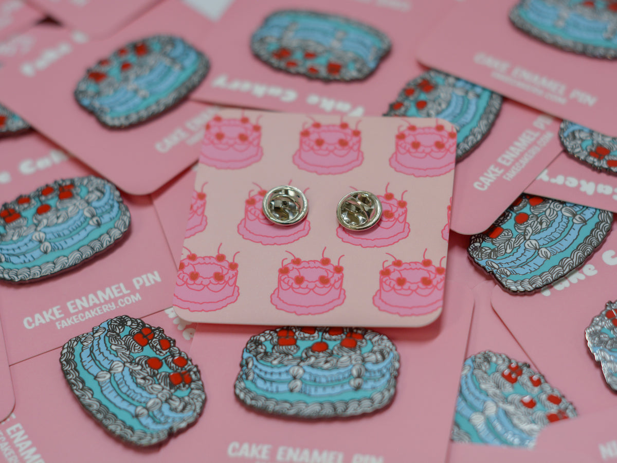 Blue Cake Enamel Pin – Fake Cakery